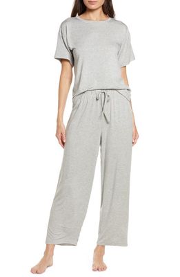 Nordstrom Moonlight Eco Easy Crop Pajamas in Grey Heather