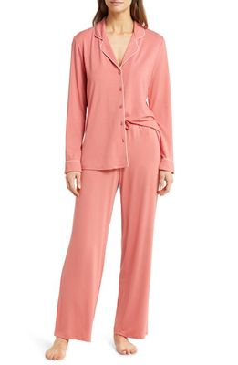 Nordstrom Moonlight Eco Knit Pajamas in Coral Faded