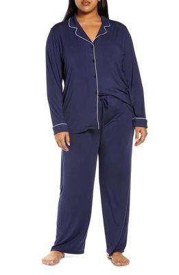 Nordstrom Moonlight Eco Knit Pajamas in Navy Peacoat