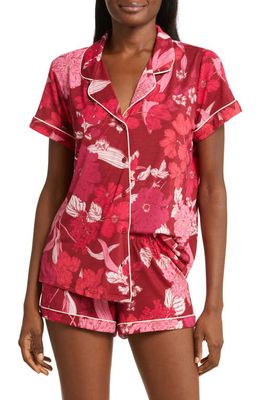 Nordstrom Moonlight Eco Short Pajamas in Red Velvet Lisolette Flora