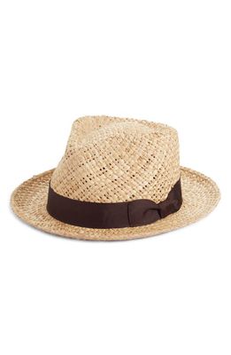 Nordstrom Morrocco Straw Panama Hat in Natural Combo