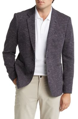 Nordstrom Nep Flecked Knit Sport Coat in Navy - Taupe Flecked Weave