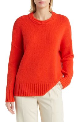 Nordstrom Oversize Wool & Cashmere Sweater in Orange Cherry