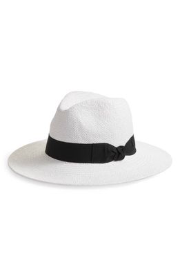Nordstrom Paper Straw Panama Hat in White Combo