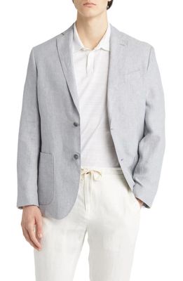 Nordstrom Patch Pocket Linen Sport Coat in Grey Silk