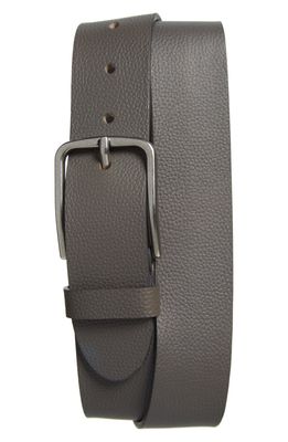 Nordstrom Pebbled Leather Belt in Grey Micro