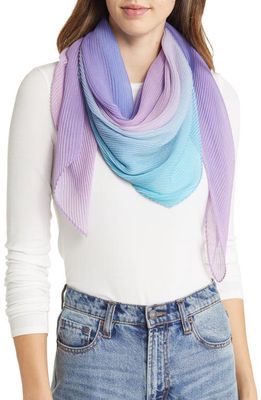 Nordstrom Pleated Square Scarf in Purple Diffused Color
