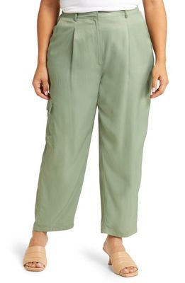 Nordstrom Pleated Utility Cargo Pants in Green Dune