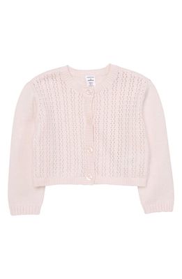 Nordstrom Pointelle Cardigan in Pink Calcite