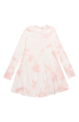 Nordstrom Print Knit A-Line Dress in Pink Lotus Tie Dye