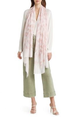 Nordstrom Print Long Scarf in Pink Painterly Ikat