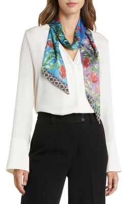 Nordstrom Print Skinny Scarf in Blue Climbing Floral