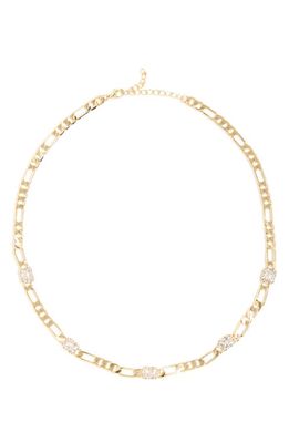 NORDSTROM RACK Cubic Zirconia Station Necklace in Clear- Gold