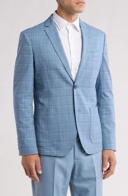 NORDSTROM RACK Windowpane Check Sport Coat in Blue Teruel Plaid 