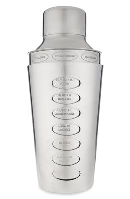 Nordstrom Recipe Cocktail Shaker in Brushed Silver