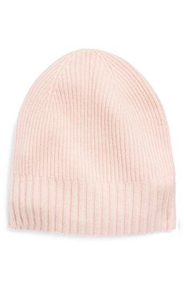 Nordstrom Recycled Cashmere Blend Beanie in Pink Chintz