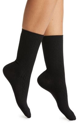 Nordstrom Rib Boot Socks in Black