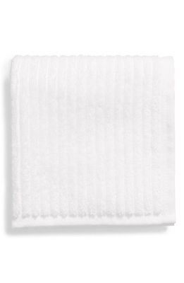 Nordstrom Rib Organic Cotton Washcloth in White