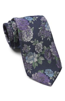 Nordstrom Rotelli Floral Jacquard Silk Tie in Purple