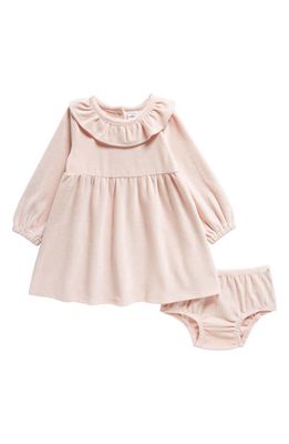 Nordstrom Ruffle Neck Velour Dress & Bloomers in Pink Lotus