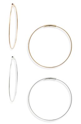 Nordstrom Seamless Hoop Earrings in Gold- Rhodium