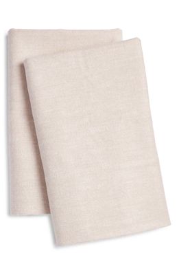 Nordstrom Set of 2 Flannel Pillowcases in Oatmeal Heather