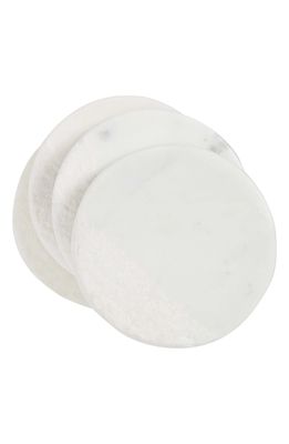Nordstrom Set of 4 Marble Coasters in White