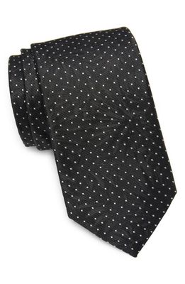 Nordstrom Shaw Dot Silk Tie in Black