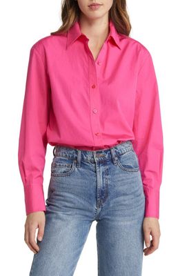 Nordstrom Signature Cotton Poplin Shirt in Pink Rouge