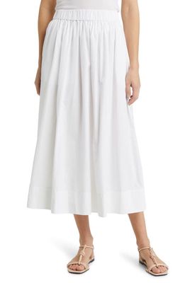 Nordstrom Signature Cotton Poplin Skirt in White