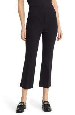Nordstrom Signature Crop Kick Flare Knit Pants in Black
