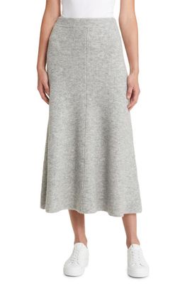 Nordstrom Signature Wool Blend Midi Skirt in Grey Light Heather