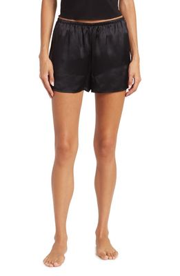 Nordstrom Silk Tap Shorts in Black