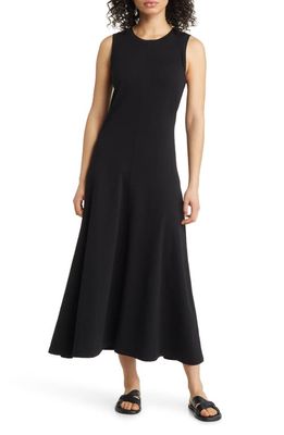 Nordstrom Sleeveless Cotton Blend Dress in Black