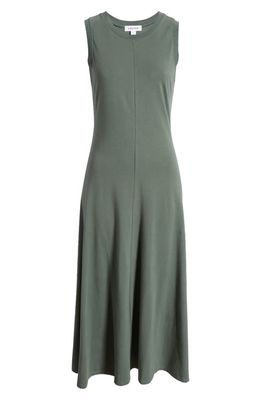 Nordstrom Sleeveless Cotton Blend Dress in Green Duck