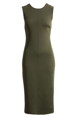 Nordstrom Sleeveless Sculpted Scuba Dress in Olive
