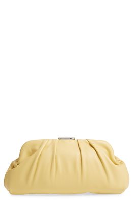 Nordstrom Soft Faux Leather Clutch in Yellow Meringue
