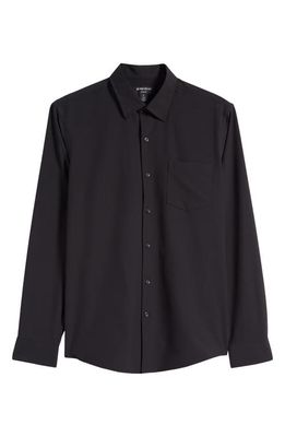 Nordstrom Solid Button-Up Shirt in Black