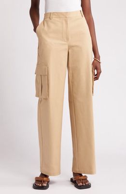 Nordstrom Stretch Cotton Cargo Pants in Tan Travertine