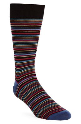 Nordstrom Stripe Dress Socks in Black