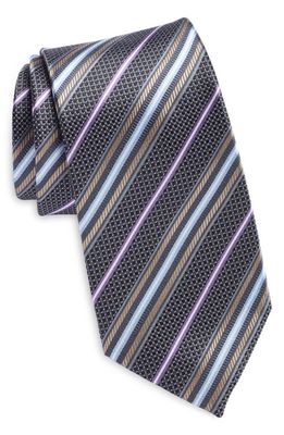 Nordstrom Stripe Silk Tie in Black