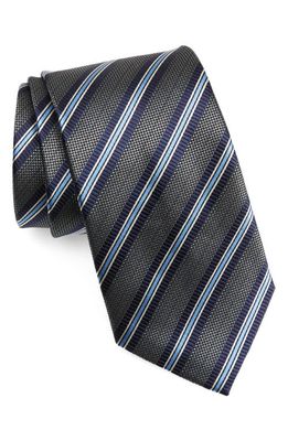 Nordstrom Stripe Silk Tie in Grey