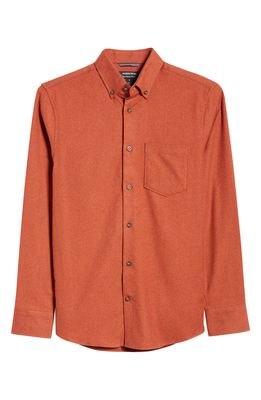Nordstrom Tech-Smart Button-Down T-Shirt in Rust Pottery Ts Grindle