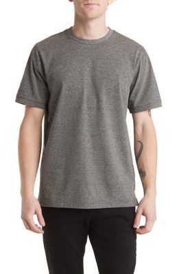 Nordstrom Tech-Smart Performance T-Shirt in Grey Silk- Black Feeder Stripe
