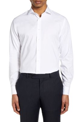 Nordstrom Tech-Smart Trim Fit Stretch Dress Shirt in White