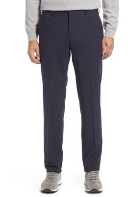 Nordstrom Tech-Smart Trim Fit Trousers in Black- Grey Texture