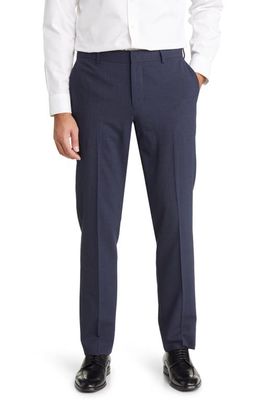 Nordstrom Tech-Smart Trim Fit Trousers in Burgundy - Navy Texture