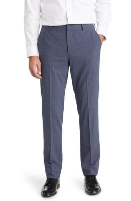 Nordstrom Tech-Smart Trim Fit Trousers in Navy - Grey Texture
