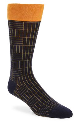 Nordstrom Textured Basket Weave Socks in Navy Peacoat