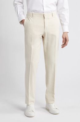 Nordstrom Trim Fit Flat Front Lyocell Blend Chinos in Grey Moonbeam